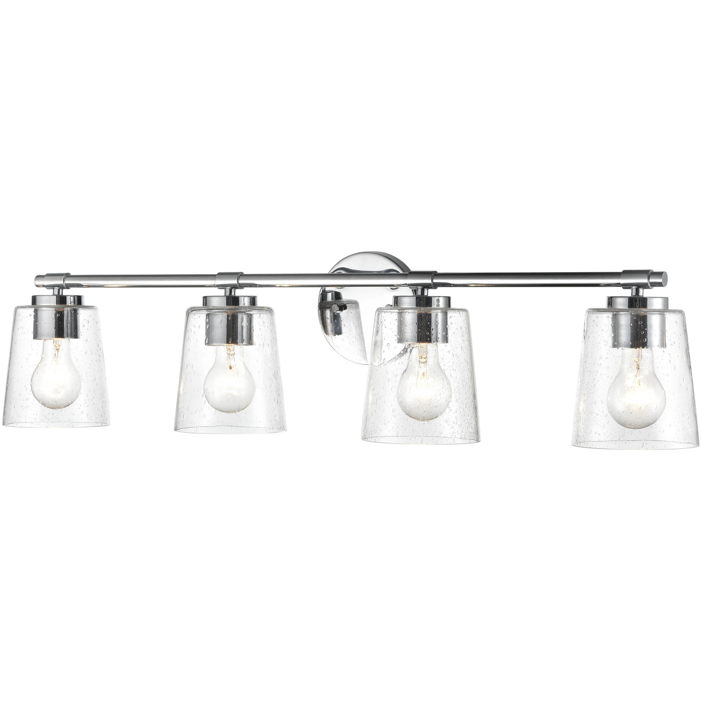 None 4 Light 34 inch Chrome Bathroom Vanity Light Wall Light